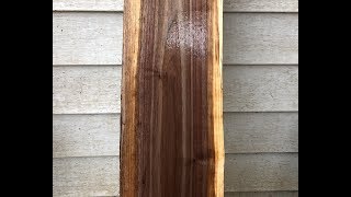 Black Walnut slabs planing video: Woodmaster treament