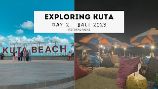 EXPLORIING KUTA BEACH | DAY 2 - Bali Travel Vlog | Bali Food Adventure