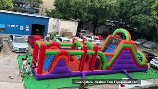 Customized inflatable obstacle course