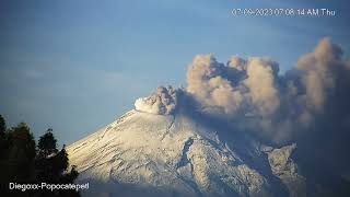 Exhalaciones Continuad Del Volcán Popocatépetl 7 De Septiembre De 2023