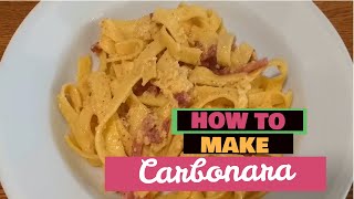 Delicious Carbonara for lunch/Simple and easy in 10 minutes home cooked.好吃的卡博纳拉