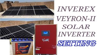 Inverex Veyron ii Solar Inverter Setting