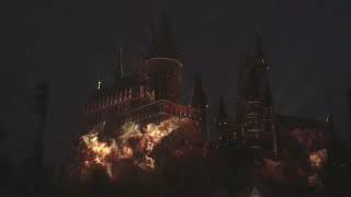 Hogwarts nighttime light show at universal studios Orlando part 2