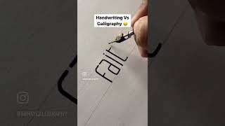 Handwriting vs Calligraphy Part 1 #calligraphy #handwriting