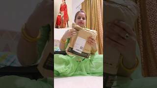 Karwachauth Special Red Saree #unboxing #unboxingvideo #shorts #youtubeshorts #ytshorts #redsarees