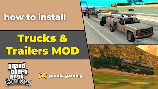 How to install Extended Trucks and Trailers Mod in Gta Sa | Truck and Trailer Cleo version