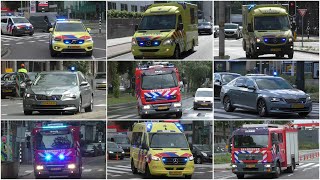 Politie Brandweer en Ambulances met spoed in Rotterdam