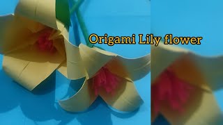 how to make Origami Lily flower