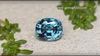 BRILLIANT BLUE Cambodian Zircon: GemSelect Video Review