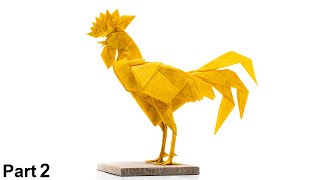 Origami Rooster (Satoshi Kamiya) part 2