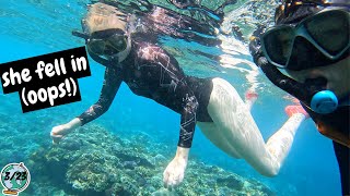 We traveled from Bali to Nusa Penida (snorkeling day)