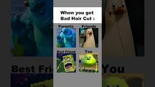 Bad Hair Cut Reaction 🙌😂 #music #meme