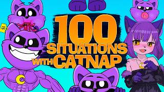 100 SITUATIONS with CATNAP | Smiling Critters with Poppy Playtime | 💜 BEST FUNNY moments (Animation)