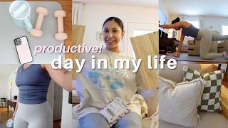 a productive day in my life🤸🏻‍♀️🎧 | working out, healthy habits, reset