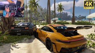 Porsche 911 GT3 RS & Mustang Dark Horse - The Crew Motorfest | Thrustmaster Steering Wheel Gaming