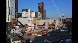 Nine Elms station construction timelapse