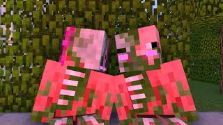 Minecraft ZOMBIE GIRL and ENDERMAN | Monster school