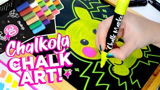 PIKA CHALK ART! ★ Testing Chalkola markers! ★