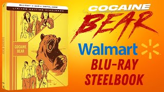 Cocaine Bear Walmart Exclusive Limited Edition Blu-ray +DVD + Digital Steelbook @Walmart