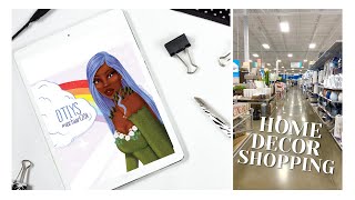 VLOG | DRAW THIS IN YOUR STYLE & HOME DECOR SHOPPING | TAWANA SIMONE✿