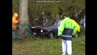 Golf rally crash