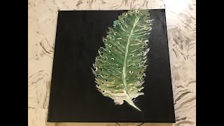 STUNNING Acrylic SWIPE feather painting tutorial