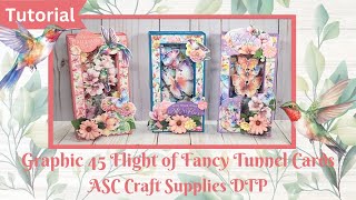 Graphic 45 flight of Fancy Tunnel Cards with Tutorial |  ASC Craft Supplies DTP