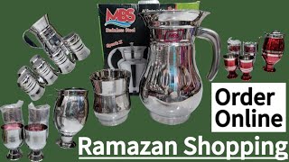 Water Jugs Glasses For Ramazan wholesale bartan Store | Online Delivery