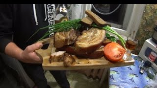 =Хочу Пожрать= Очень вкусная копчёная грудинка горячего копчения / Обзор коптилки