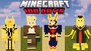 I Survived 100 Days as a ANIME SHAPESHIFTER in Minecraft......