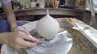 Throwing a Rounded Bottle with Thin Neck - Matt Horne Pottery