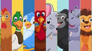 The Animal Sounds | Nursery Rhymes | Animals Recognition