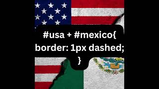 When the USA meets Mexico in the world of coding! 🇺🇸🇲🇽 #techmeme  #bordercontrol #css #usa #mexico