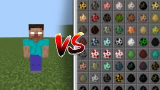 Herobrine VS Fulls Mobs Addons In Minecraft PE Battlevideo! Notwalk