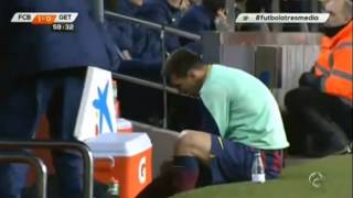 Lionel Messi Prepare himself Barcelona Vs Getafe Copa Del Rey 08 01 HD