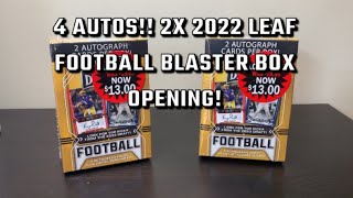 4 AUTOS! 2x 2022 Leaf Football Blaster Box Opening!