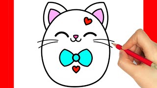 DISEGNI FACILI! COME DISEGNARE UN GATTO KAWAII (VIDEO DI DISEGNI)