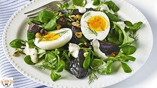 Roasted beetroot and egg salad