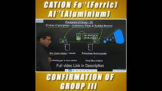 Complete cation analysis | Cations of group 3 | Test for Aluminium and Ferric ion | Chemistry Pandit