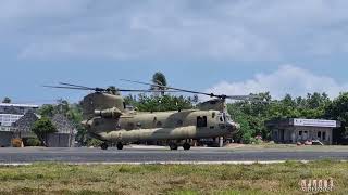 UNITED STATES ARMY BEOING CH-47 CHINOOK HELICOPTERS IN BATANES #batanes #balikatan2024 #chinook