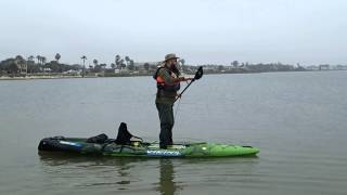 Standing in a Viking Kayak Profish 400 in Rockport,Texas