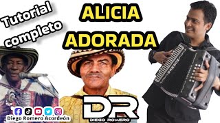 Alicia Adorada - Alejo Durán (Tutorial completo) Diego Romero Acordeón