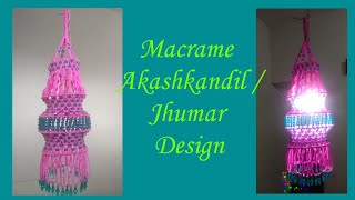 Macrame New Akashkandil Design / Macrame Jhumar design