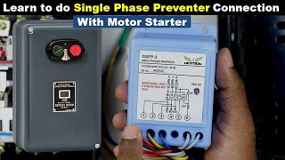 Phase Failure Relay Connection with DOL Motor Starter  @TheElectricalGuy