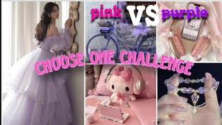 💞✨Pink 💗💫 vs 💘🍇 Purple 💜💟| Choose One Challenge 🌟🥀| #fashion #beautycorner