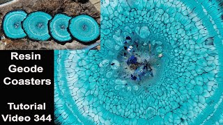 How To Make Resin Geode Coasters/ Start to Finish