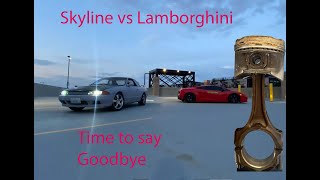 Taking on a C8 and a Lambo in the 2jz Skyline