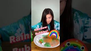 Rainbow Bubbles!! #science #experiment #rainbow