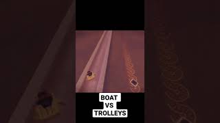 BOAT VS TROLLEYS !!!🔥 #shorts #minecraft