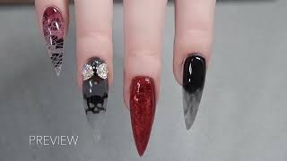 Gothic Nail Design Using Foils | No Talking | Watch Me Work